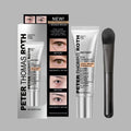 Peter Thomas Roth eye cream with packaging and a brush on a white background