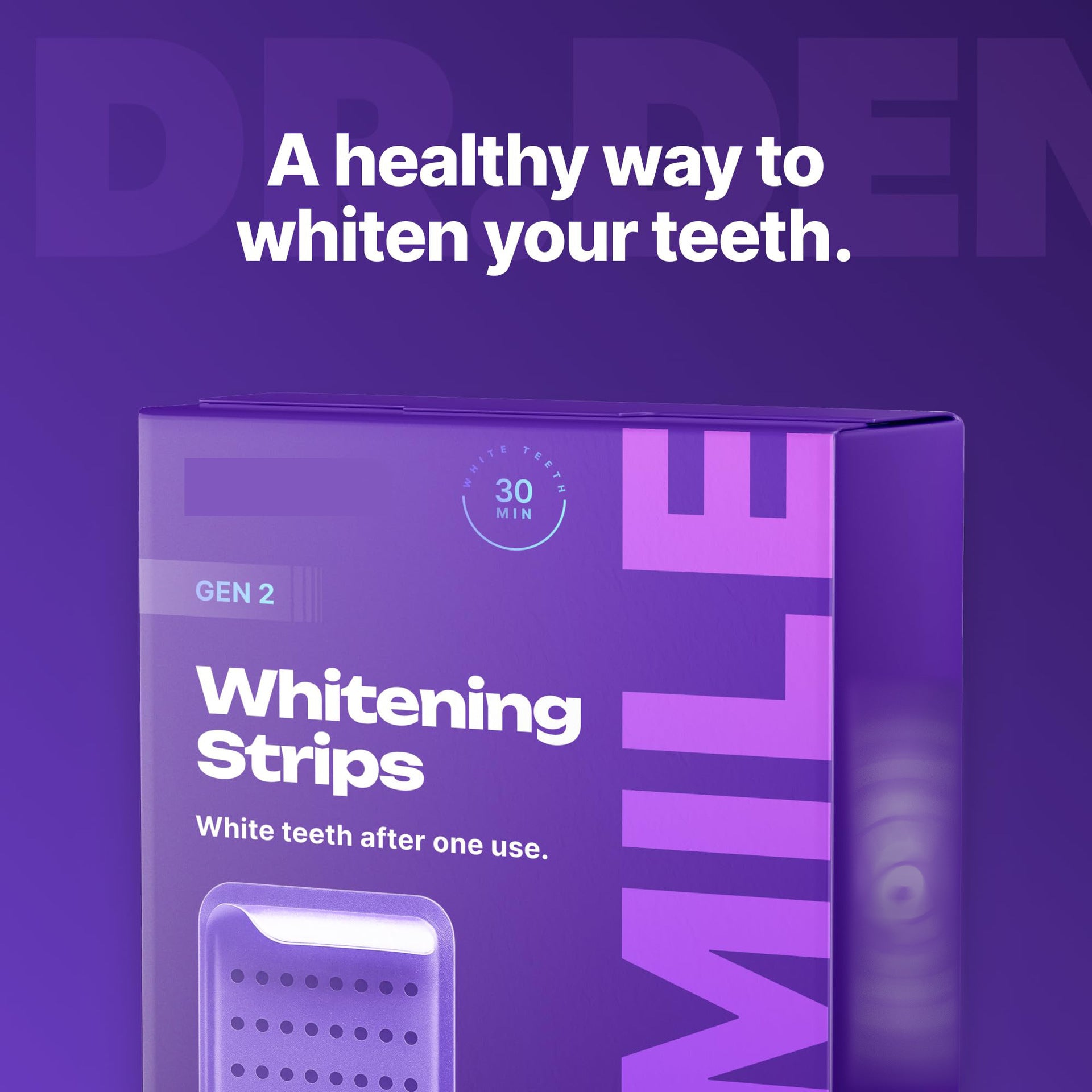 DRDENT Purple Teeth Whitening Strips - 7/21 Whitening Sessions - Safe for Enamel - Non Sensitive Teeth Whitening - Peroxide-Free