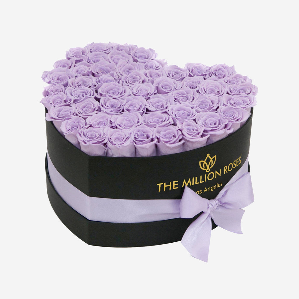 Heart Black Box | Lavender Roses