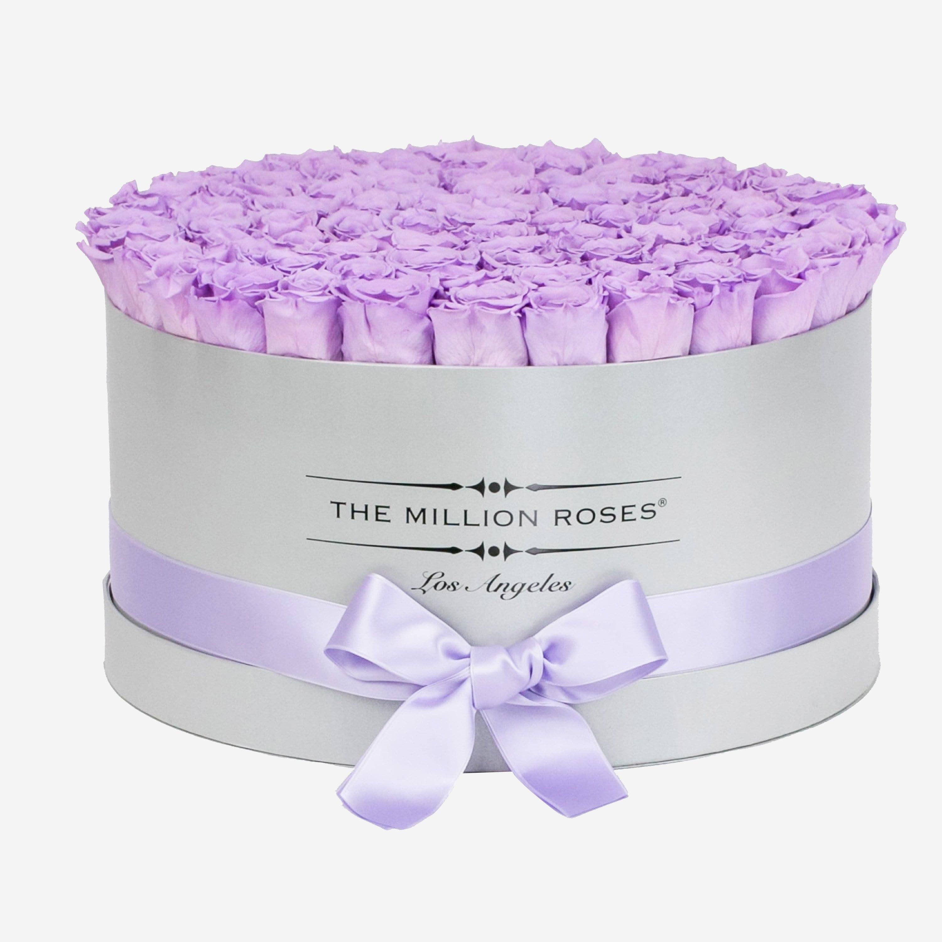 Deluxe White Box | Lavender Roses