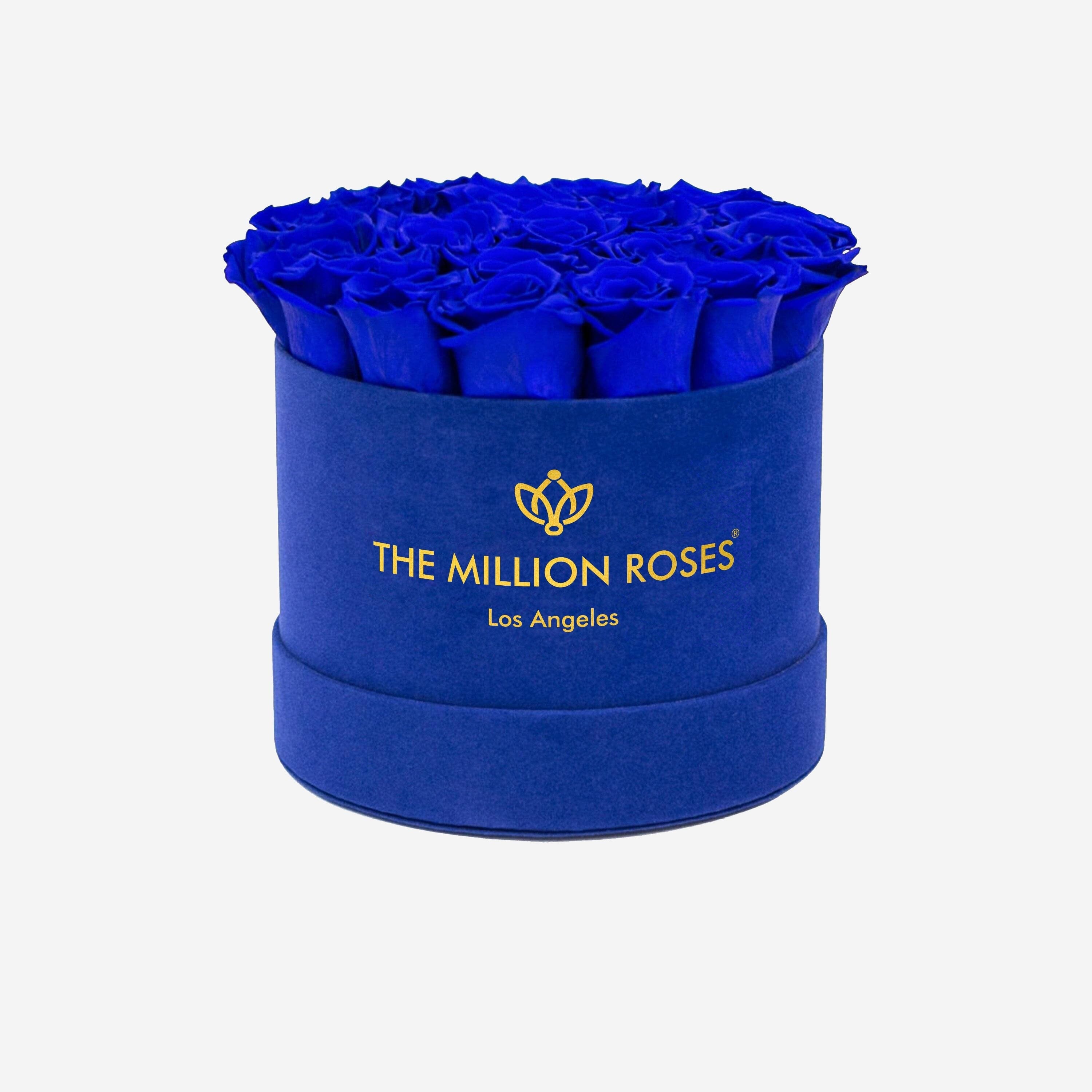 Classic Royal Blue Suede Box | Royal Blue Roses