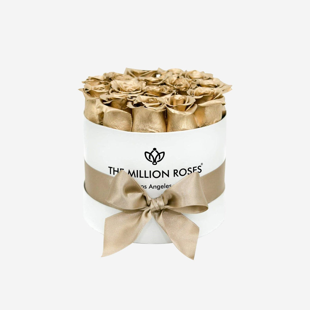 صندوق أبيض كلاسيكي | ورود ذهبية
