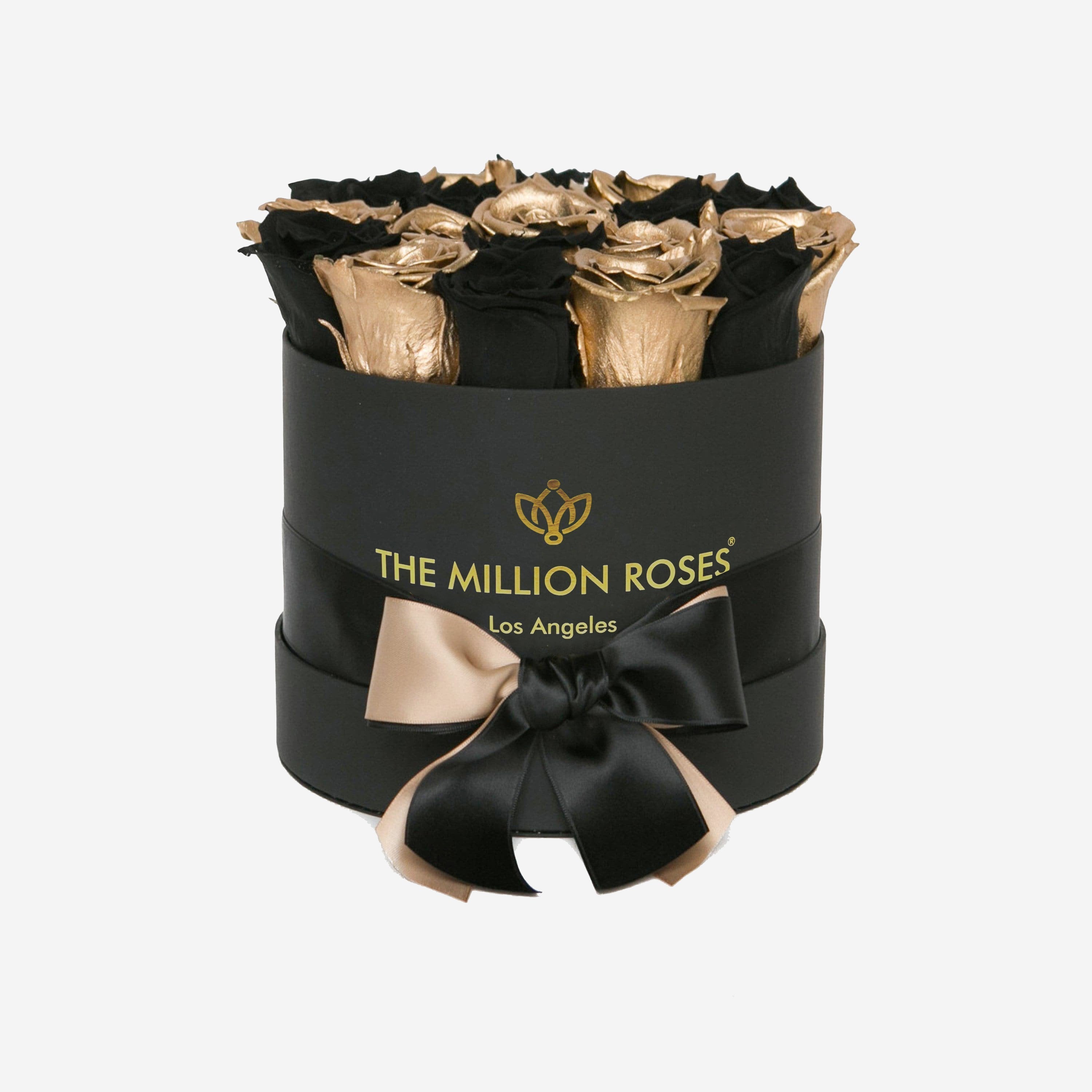 Classic Black Box | Black & Gold Roses