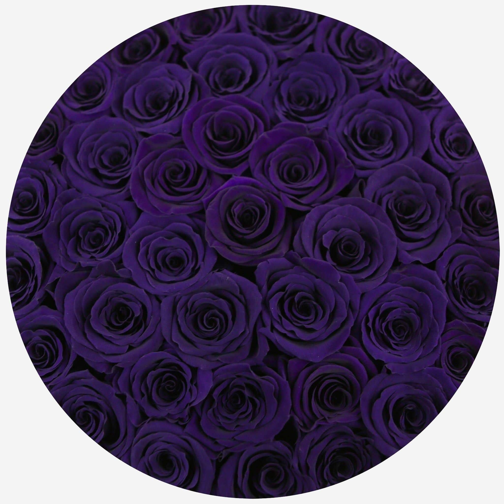 Supreme White Box | Dark Purple Roses