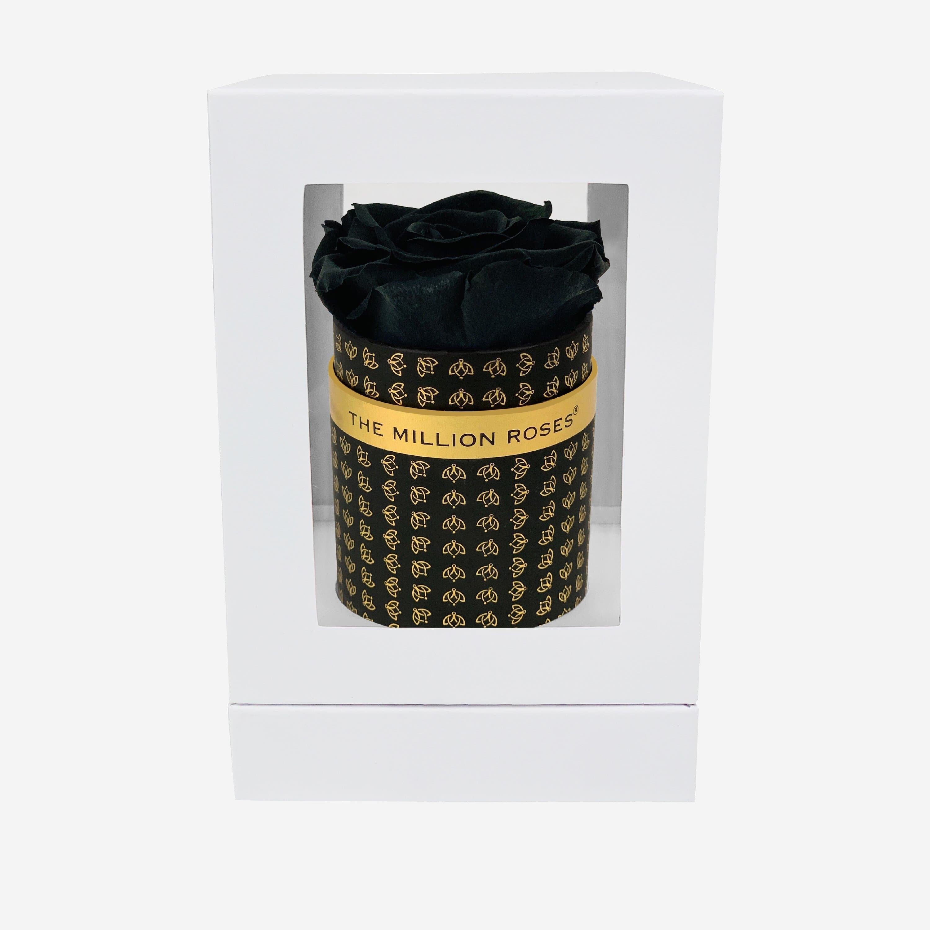 Single Black Monogram Box | Black Rose
