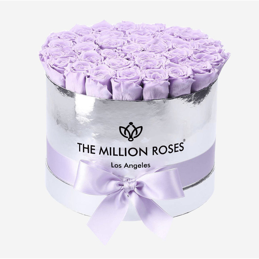 Supreme Mirror Silver Box | Lavender Roses