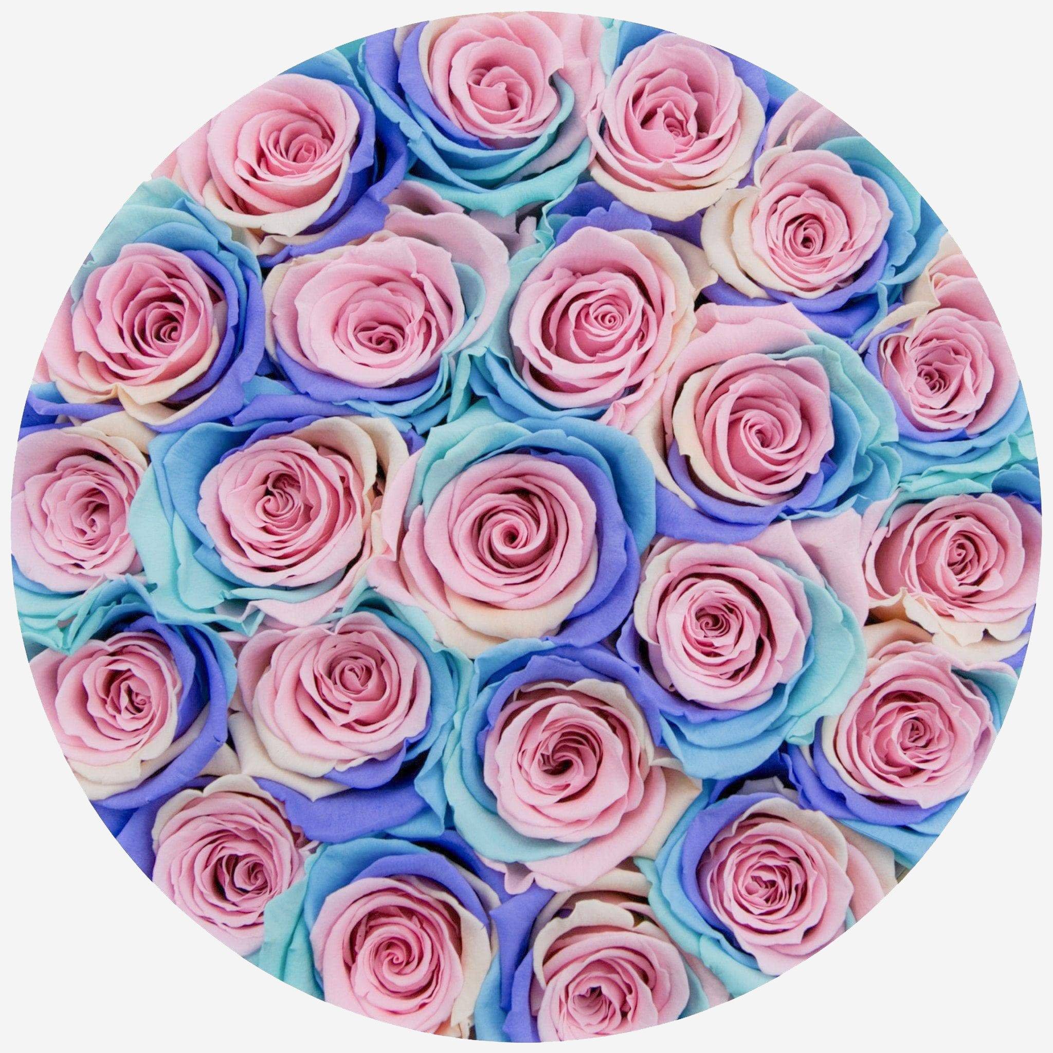 Classic Black Box | Pastel Rainbow Roses