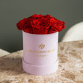Basic Light Pink Suede Box | Red Roses