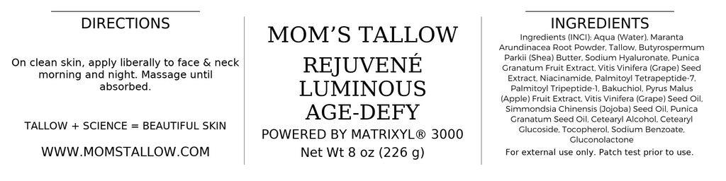 Advanced Rejuvené Luminous Age-Defy Face/Neck Cream: Featuring Matrixyl® 3000 (+ Free 4oz Deep Firming Serum)