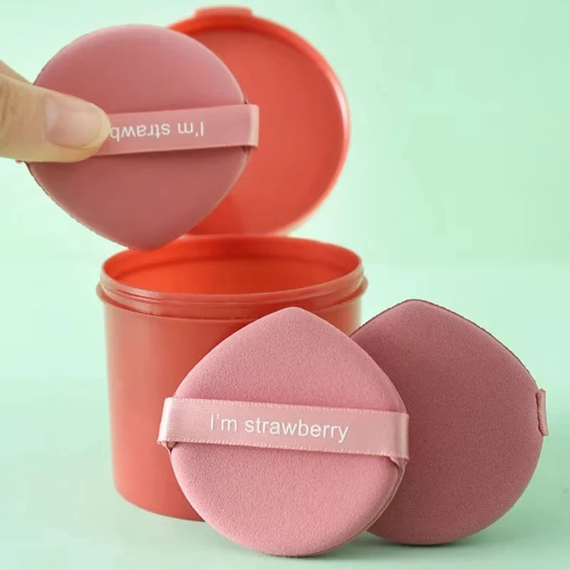 Soft 7Pcs Round Refill Air Cushion Makeup Puff Cosmetic Sponge Puff for Cushion Bb Cream Foundation with Containers