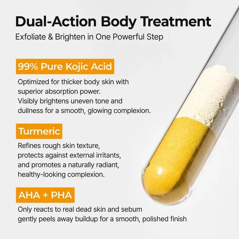 Exfoliating Turmeric Spray Body and Face Peel Spray Soothing Moisturizing Skin 200ml Exfoliating Kojic Acid Turmeric Spray