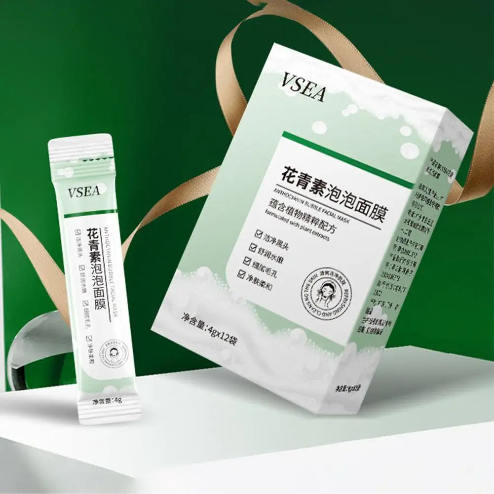 VSEA skincare product packaging on a green background