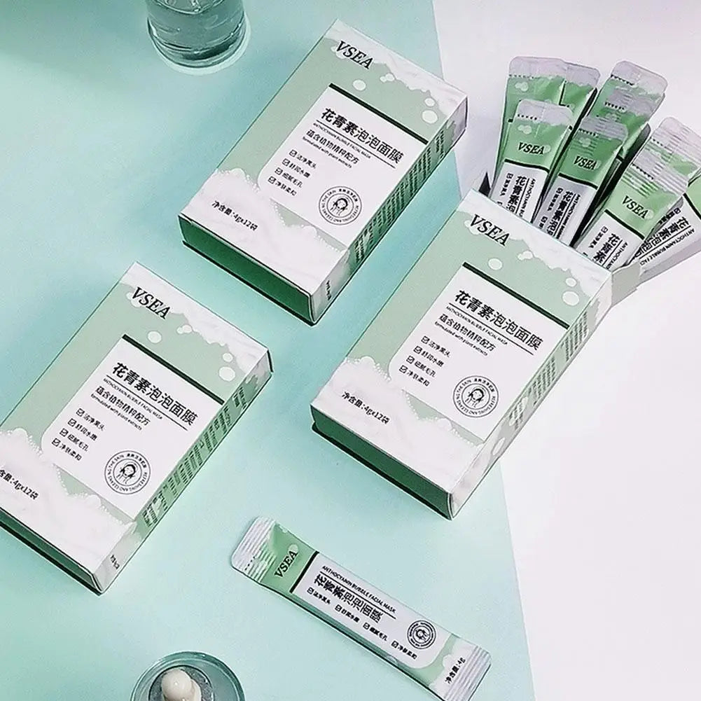 VSEA skincare products on a light blue background