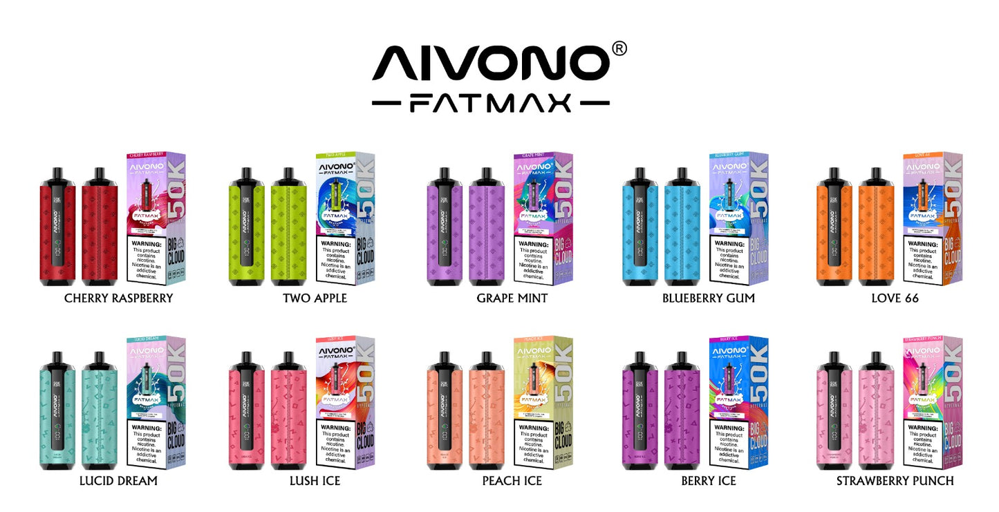 Aviono Fatmax - Vape 50,000 Puffs 5% nicotine Disposable Rechargeable