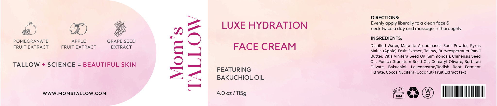 Luxe Hydration Tallow Face Cream (Old Version-New updated formula)