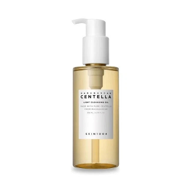 Skincare bottle with pump and label on a white background